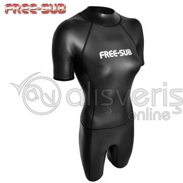 Kadın Smooth Shorty Dalış Elbisesi 2mm