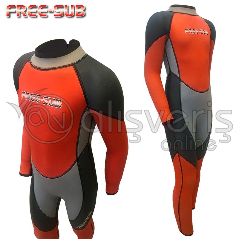 Çocuk Sörf ve Dalış Elbisesi red 3mm